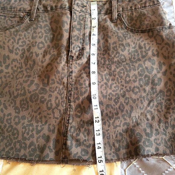 🏝3for$25 Leopard Print Stretchy Denim Skirt - Picture 5 of 5